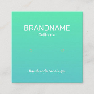 Carte De Visite Carré Écran Turquoise de l'arc-en-ciel de couleurs de dé