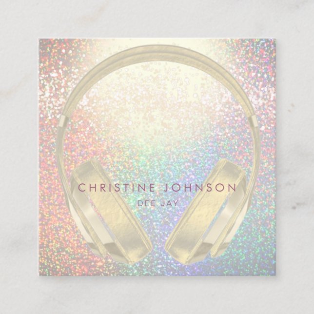 Carte De Visite Carré effet étincelant dee jay (Devant)