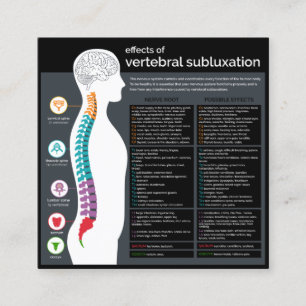 Carte De Visite Carré Effets de chiroprakteur vertébral de subluxation