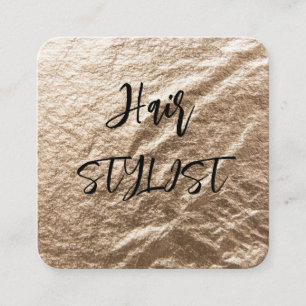 Carte De Visite Carré Élégance de feuille d'or