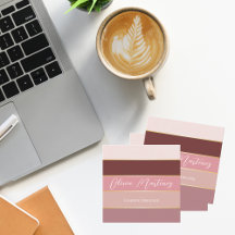 Elegant Color Stripes Personalized Business Card