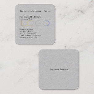 Carte De Visite Carré Élégant logo Arrière - plan professionnel