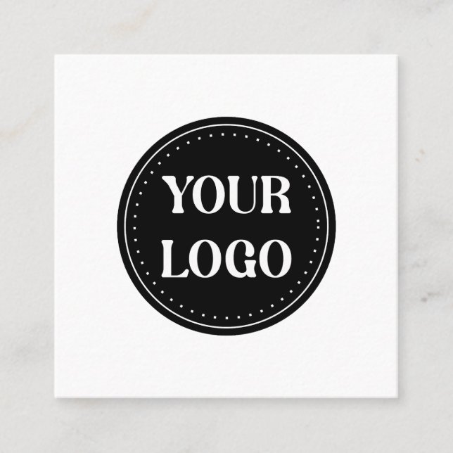 Carte De Visite Carré élégant, moderne, raffiné et éditable. (Devant)