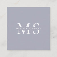 Élégant monogramme moderne gris argent professionn