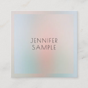 Carte De Visite Carré Elégant Pastel Colors Personnalisé Simple Design