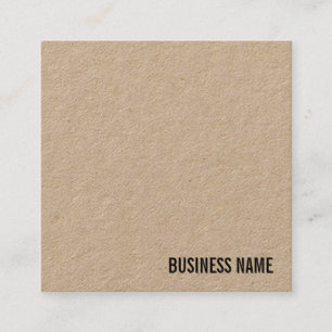 Carte De Visite Carré Élégant professionnel du Modèle de papier Kraft