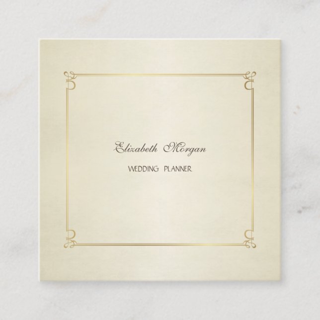 Carte De Visite Carré Élégant Simple Design Moderne (Devant)