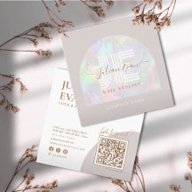 Elégante Beige Holographique Beauté