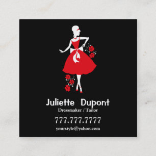 Carte De Visite Carré Élégante machine à ressasser sur mesure noire