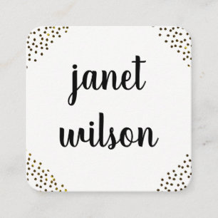 Carte De Visite Carré Embellissements Chic Repérés