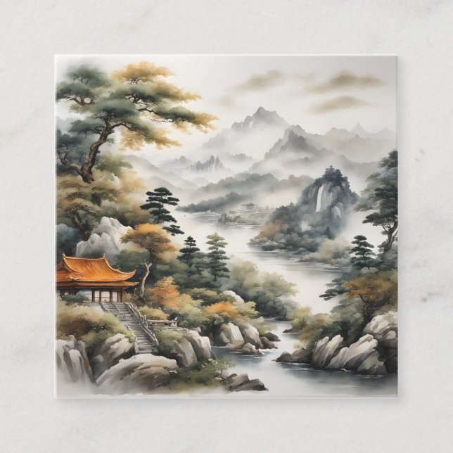 Carte De Visite Carré En esthétique japonaise aussi Harmony ou Ba (Devant)