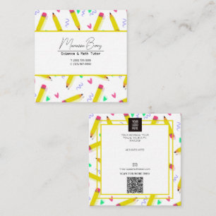 Carte De Visite Carré Enseignant Tutor HomeSchool Education
