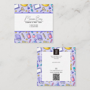 Carte De Visite Carré Enseignant Tutor HomeSchool Education