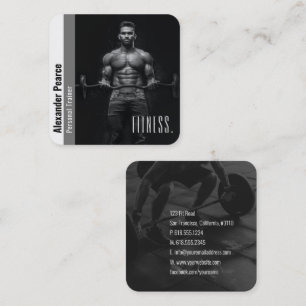 Carte De Visite Carré Entraîneur personnel Fitness   Sports actifs