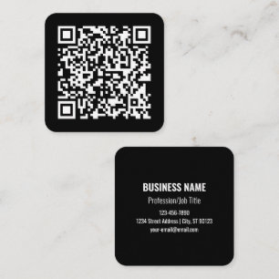 Carte De Visite Carré Entrer l'URL et créer un code QR numérisable Bla
