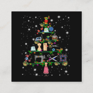 Carte De Visite Carré Équipements Crochet Foyers de Noël Lumières couver