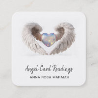 *~* Étincelle Opale Coeur QR Ange ailes AP78 BLANC