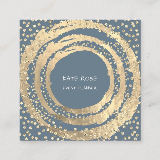 Carte De Visite Carré Event Planner Music Media Fashion Blogger Smoky (Devant)