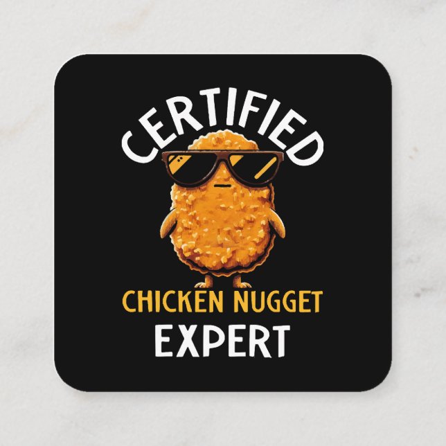 Carte De Visite Carré Expert certifié en nugget de poulet (Dos)