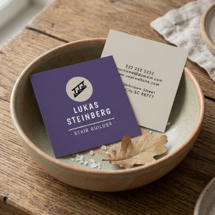 Carte De Visite Carré Fabricant d'escaliers de luxe Ardoise Prune & Pier