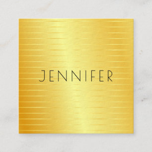 Carte De Visite Carré Faux Gold Elegant Modèle moderne professionnel