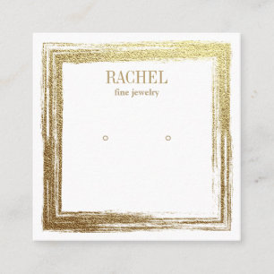 Carte De Visite Carré Faux Gold Frame Bijoux de luxe Écran de divertisse