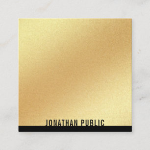 Carte De Visite Carré Faux Gold Modèle Professionnel Élégant tendance