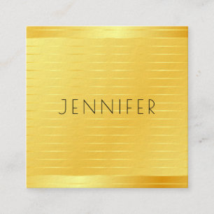 Carte De Visite Carré Faux Gold Premium Épais Élégant Modèle moderne