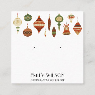 CARTE DE VISITE CARRÉ FESTIVE CHRISTMAS ORNAMENTS ÉTUDIANT ÉTABLISSEME
