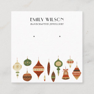 CARTE DE VISITE CARRÉ FESTIVE CHRISTMAS ORNAMENTS ÉTUDIANT ÉTABLISSEME