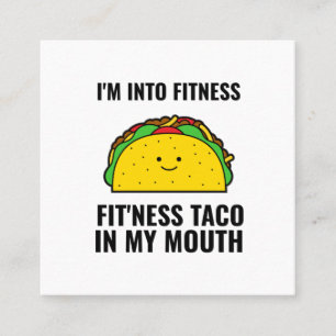 Carte De Visite Carré Fit'ness taco drôles tacos cuisine mexicaine