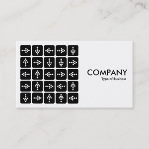 Carte De Visite CARRÉ Flèches LED - Blanc