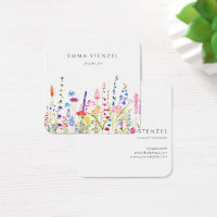 Carte de visite Carré Fleur sauvage