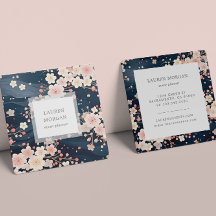 Fleuron bleu marine Sakura