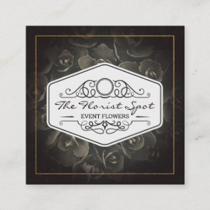 Carte De Visite Carré Fleurs   Restauration   Services d'événements