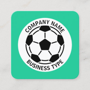 Carte De Visite Carré Football - Vert #19CD99