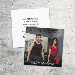 Carte De Visite Carré Force Cardio Salle De Fitness Entraîneur Personnel