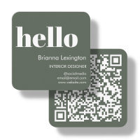 Forest Green | QR Code Médias sociaux Bonjour
