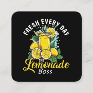 Carte De Visite Carré Fraîchement Tous Les Jours Le Boss Lemonade