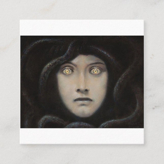 Carte De Visite Carré Franz Von Stuck - Chef De La Medusa (Devant)
