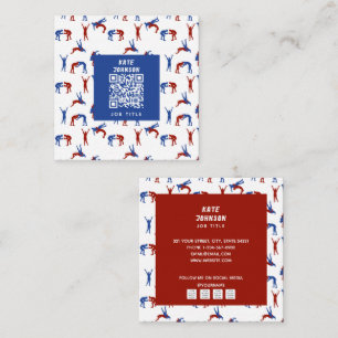 Carte De Visite Carré Freestyle Greco Motif de lutte romaine
