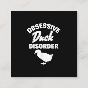 Carte De Visite Carré Funny Duck Hunting Odd Obsessive Duck Disorder