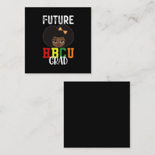 Carte De Visite Carré Future diplômée d'une université noire Historiquem