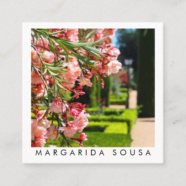 Carte De Visite Carré Garden Landscapor Photo Voyage Tourisme Espagne (Devant)