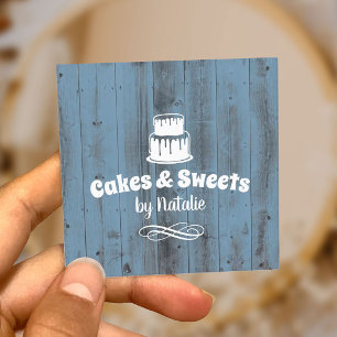 Carte De Visite Carré Gâteaux et sucreries Cupcake Maison Boulangerie D