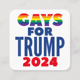 Carte De Visite Carré Gays Pour L'Élection De Trump En 2024