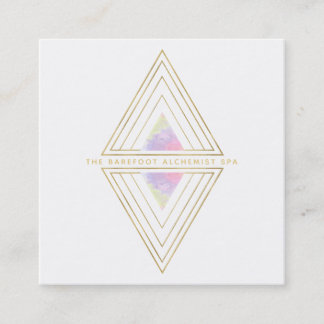 Carte De Visite Carré *~* Géométrie Sacrée Géométrie Or 2 Triangles Géom