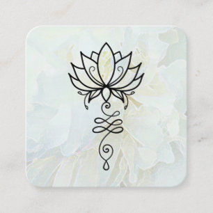 Carte De Visite Carré *~* Géométrie Sacrée Nirvana Reiki Peine florale