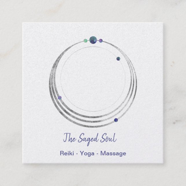 Carte De Visite Carré Géométrie sacrée Nouvel Âge Spirituel et Métaphysi (Devant)