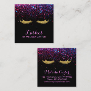Carte De Visite Carré Glam Beauty Salon Maquillage Artiste Lash Extensio